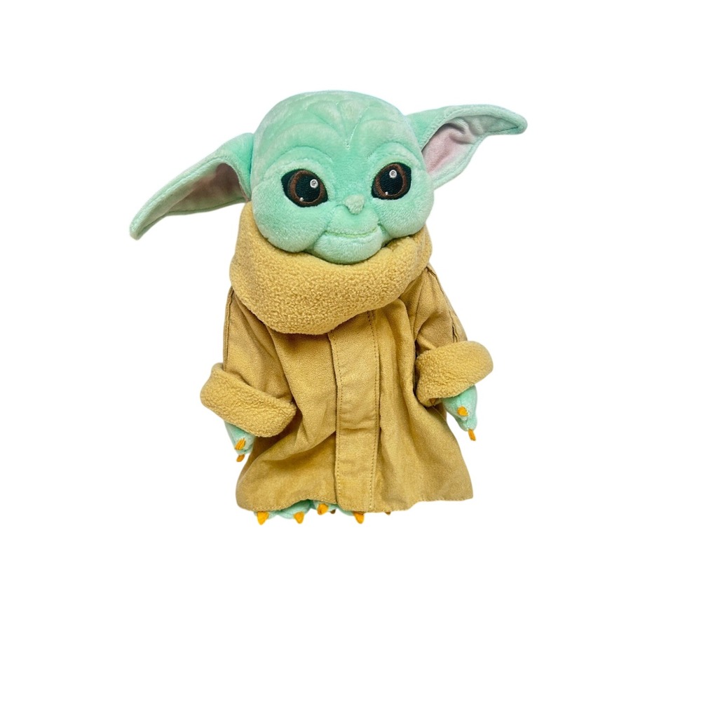 Disney Star Wars The Mandalorian Grogu Baby‎ Yoda Plush Toy 11 inch Tan Robe